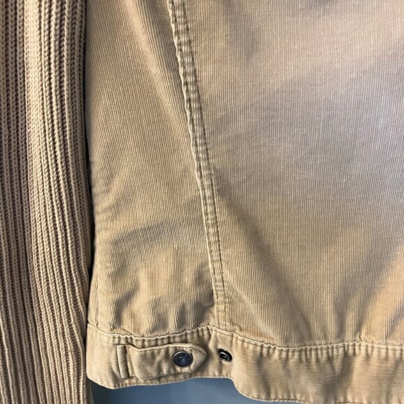 GAP Womens Corduroy Knit Full Zip Tan Jacket Size Small - Picture 10 of 13